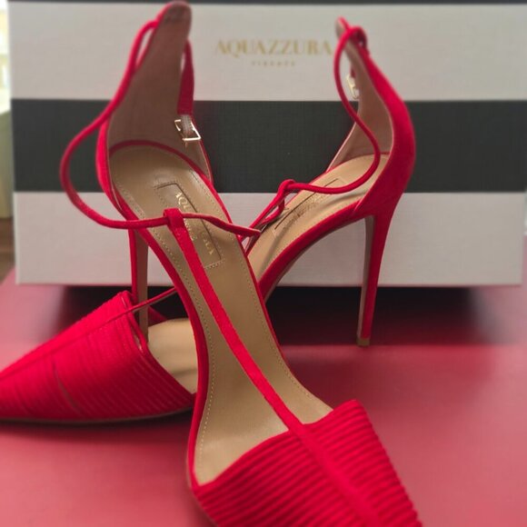 Aquazzura | Ritz Pump 105 | Carnation Red | Size 39/8.5 | Used - Picture 3 of 8